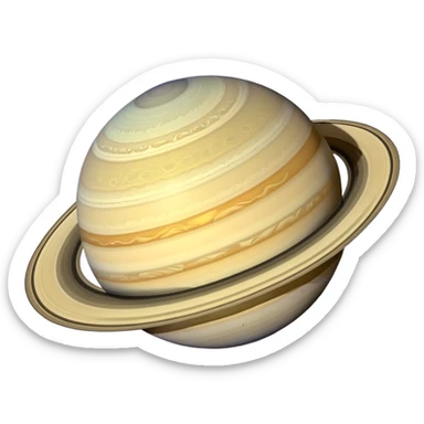 planet Saturn with rings sticker