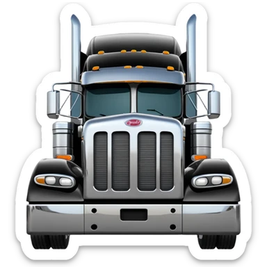 18 wheeler Peter belt facing me  sticker