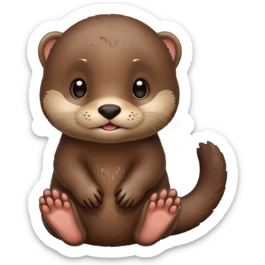 Mad baby otter sticker