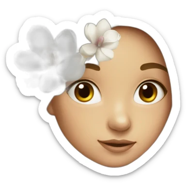 girl with magnolia sticker