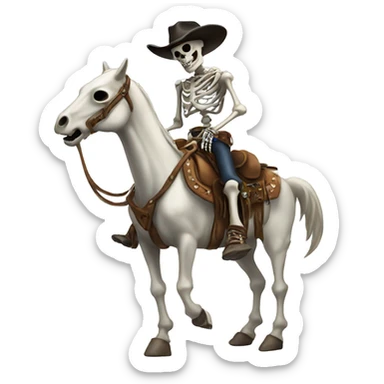 Cowboy skeleton  sticker