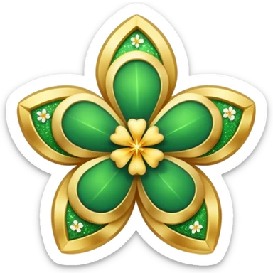 real cosmos star, but with clover, to make star look like lucky star, but main point is star, make it more star like real star emoji, make star with 5 edges sticker