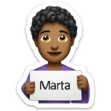 Prince holding a sign which reads "Marta" sticker