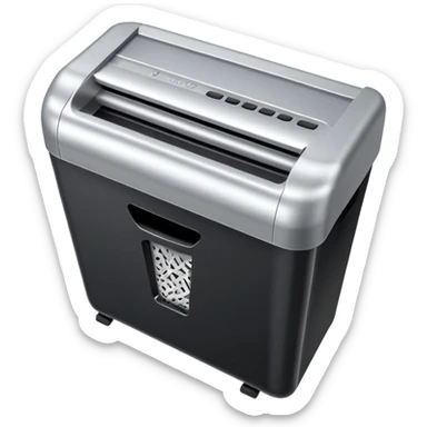paper shredder sticker