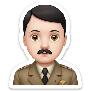 Hitler cute babyface sticker