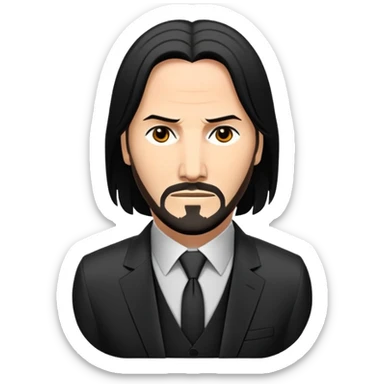 Elinde silah tutan jon wick sticker