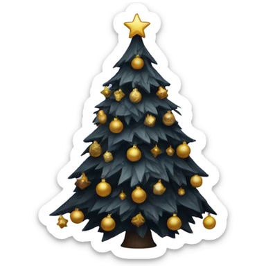 Gothic Christmas tree sticker