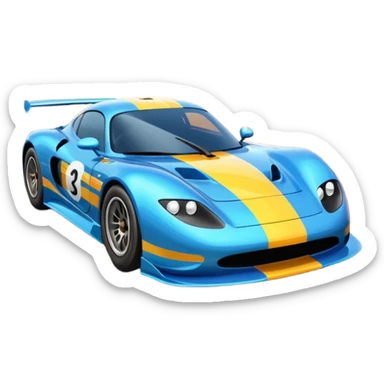 race car with track and cool background sticker