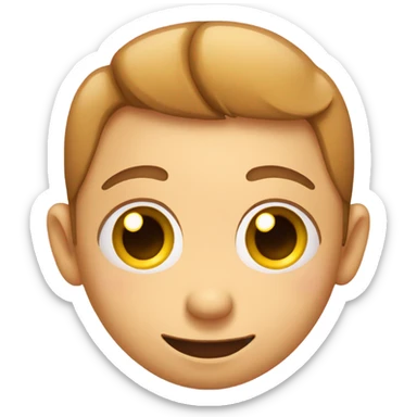 Face with hearts for ears sticker