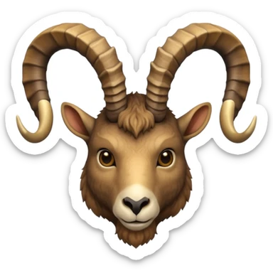 alpine ibex face sticker