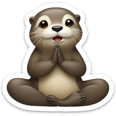 Otter yoga sticker