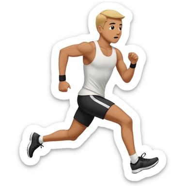 A person running because is robber sticker