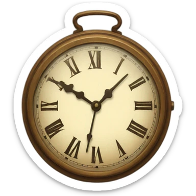 vintage clock sticker
