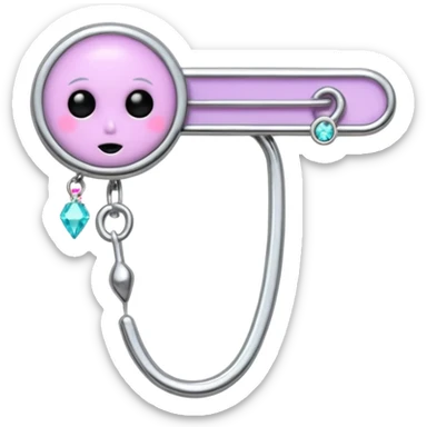 pastel goth safety pin sticker