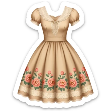 Vintage dress sticker