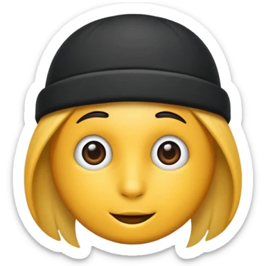 Siyah şapka sticker