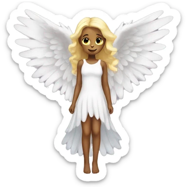 angelic blonde with big wings sticker