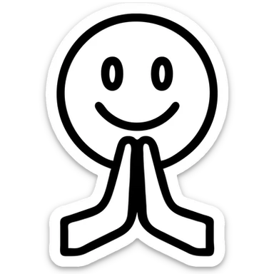 Thank you emoji in the style of a ride-sharing app, bold, modern, Uber color palette sticker