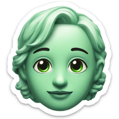 Fine Line de figura de maquina de tatuar en linea verde con fondo negro sticker