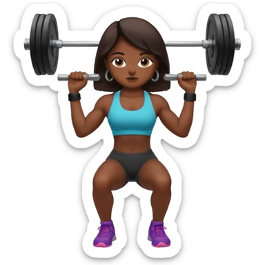 Mexican Girl lifting weights sticker