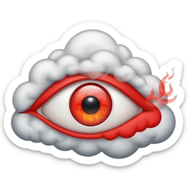 👀 but red and a smoke cloud sticker