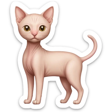 hairless cat full body standing sticker