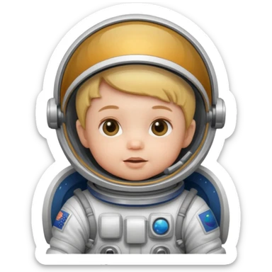 astronaut baby sticker