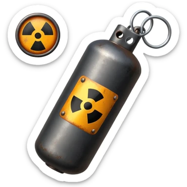 una bomba con toque de advertencia sticker