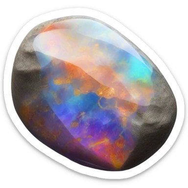 opal rock gem sticker