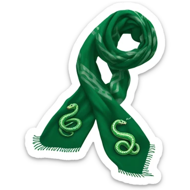 cute Slytherin snake scarf hogwarts sticker