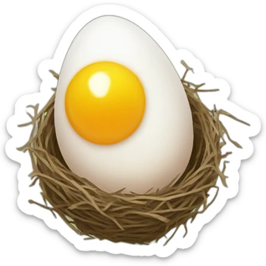 egg in nest sticker