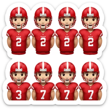 college football players helmets red  sticker