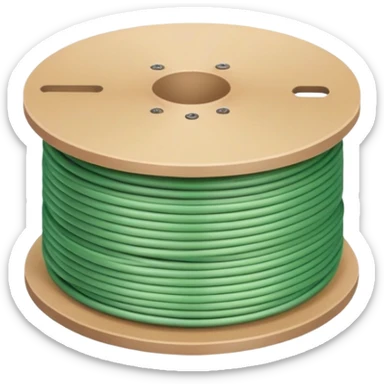 cardboard spool of light green filament sticker