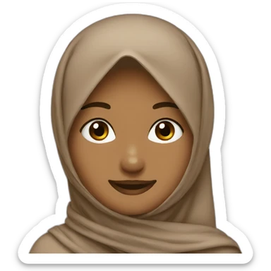 hijab thumbs up brown sticker