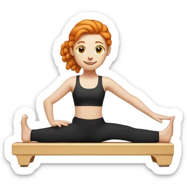 Ginger girl in pilates class sticker