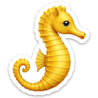 yellow seahorse sticker