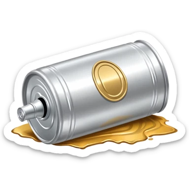 beer can lying on the ground sticker