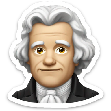 Emoji icon of beethoven sticker