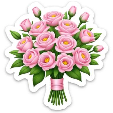 light pink bouquet of flowers  sticker