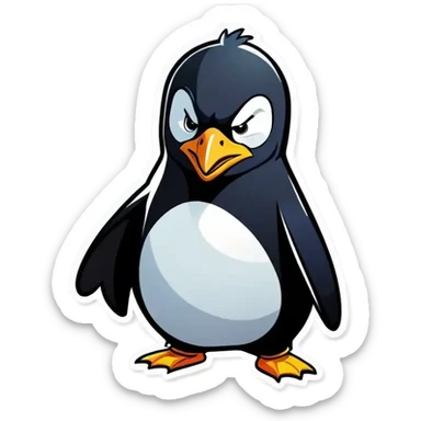 angry penguin sticker