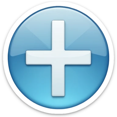 clear emoji representing the concept of adding, such as a plus sign or an add button, simple and recognizable style sticker