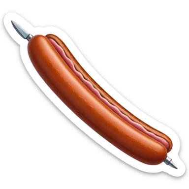 sausage with a blade inside sticker