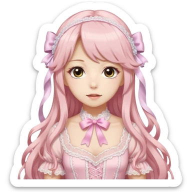 Light Pink Hime Gyaru Girl sticker