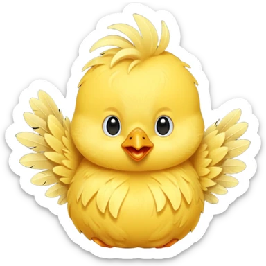 pollito saludando sticker