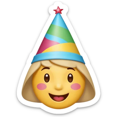 dynamic emoji of '도훈up' sliding in with a party hat, winking, spreading good vibes to the team sticker