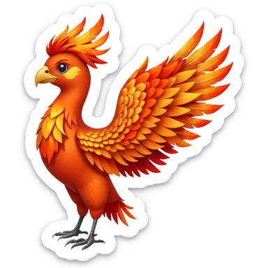 Fire phoenix sticker