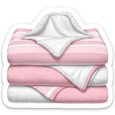 Pastel pink and white blanket  sticker