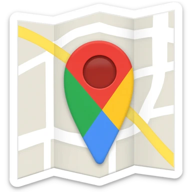 White Google maps sticker