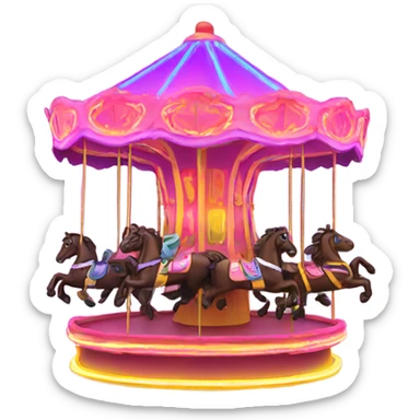 Neon carousel sticker
