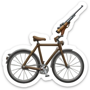 bike with a mounted musket sticker